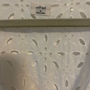 aritzia eyelet mini dress